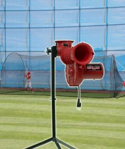 Heater Sports Pitching Machines W/ Batting Cage Heater Power Alley Lite 360 Baseball Machine W/ 22' Batting Cage PA299
