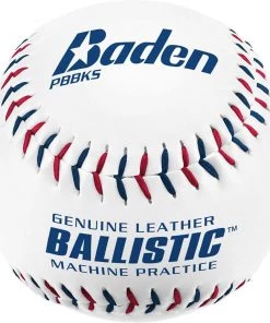 Pitching Machine Balls Baden Ballistic Leather Kevlar Seam Baseball PBBKS (Dozen)
