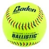 Baden Ballistic Leather Yellow Kevlar Seam Softball PSBKS (Dozen) Pitching Machine Balls