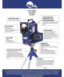 Baseball Pitching Machines BATA 1 Baseball Pitching Machine PM Bata B1 BB 10