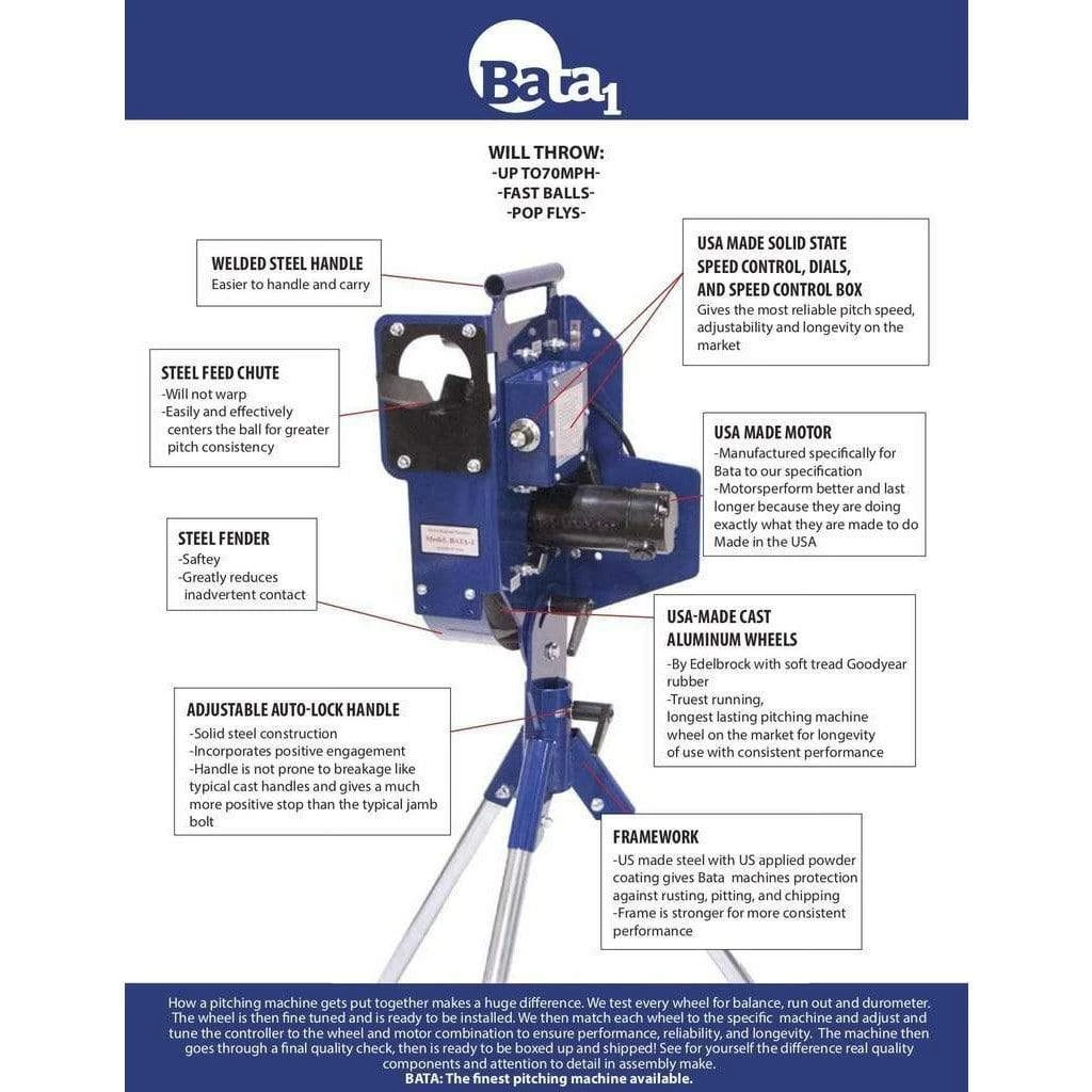 Baseball Pitching Machines BATA 1 Baseball Pitching Machine PM Bata B1 BB 10