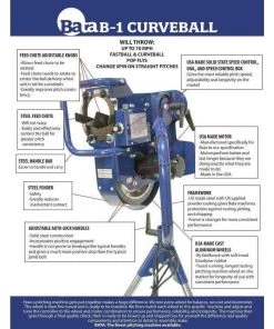 BATA B1 Curveball Softball Pitching Machine PM Bata B1C SB 10 Softball Pitching Machines