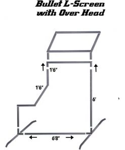 Baseball L-Screens Better Baseball 7X7 Bullet L-Screen Baseball W/ Overhead Protector BULLETLOP