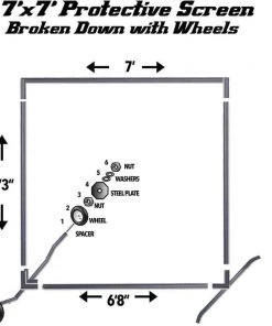 Infield Protection Screens Better Baseball 7x7 On Field Protective Screen PROTECTIVE7X7