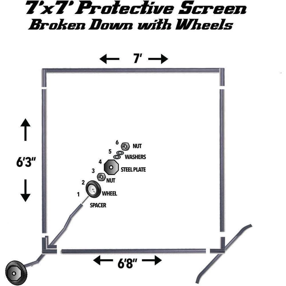 Infield Protection Screens Better Baseball 7x7 On Field Protective Screen PROTECTIVE7X7