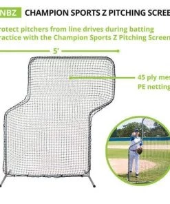 Baseball L-Screens Champion Sports 5' X 7' Pitching "Z" Screen ZSCREEN