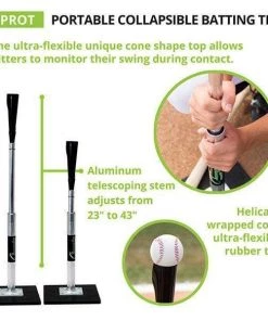Batting Tees Champion Sports Aluminum Portable Collapsible Batting Tee PROT