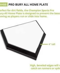 Champion Sports Cherry Hardwood Bottom Pro Bury-All Home Plate BH88