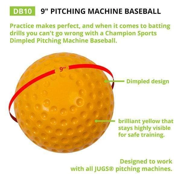 Pitching Machine Balls Champion Sports Dimpled Pitching Machine Baseball DB10