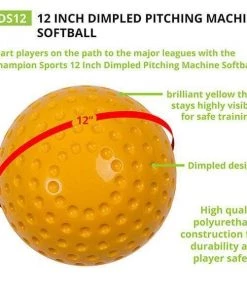 Pitching Machine Balls Champion Sports Dimpled Pitching Machine Softball DS