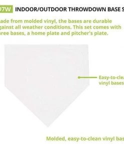Champion Sports Indoor / Outdoor Throwdown Base Set White 97W Home Plates & Bases