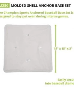 Home Plates & Bases Champion Sports Molded Shell Anchor Base Set M250