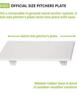 Champion Sports Official Size Pitcher's Plate W/ Ground Anchors BH83 Pitching Mound Rubber