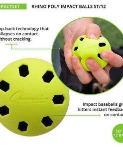 Champion Sports Rhino Poly Impact Balls Set IMPACTSET