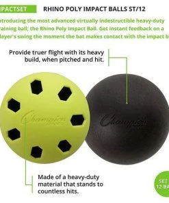Champion Sports Rhino Poly Impact Balls Set IMPACTSET