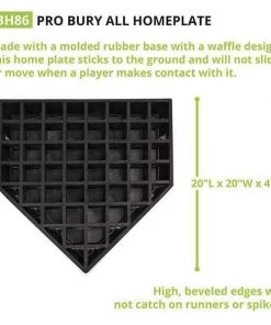 Home Plates & Bases Champion Sports Waffle Bottom Pro Bury-All Home Plate BH86