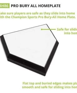 Home Plates & Bases Champion Sports Waffle Bottom Pro Bury-All Home Plate BH86