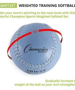 Champion Sports Weighted Softball Set Of 8 SBWTSET Pitcher Training Aids