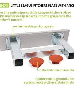 Champion Sports Youth Pitcher's Plate W/ Ground Anchors BH73