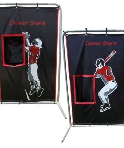 Cimarron Sports Cimarron 2-Sport Catcher Vinyl Backstop W/ Frame CM-2SPCBSF Pitcher Training Aids