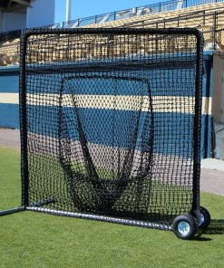 Cimarron Sports Sock Hitting Nets Cimarron 7' X 7' #84 Premier Sock Net W/ Wheels & Padding CMH-7x784PSockNFWP