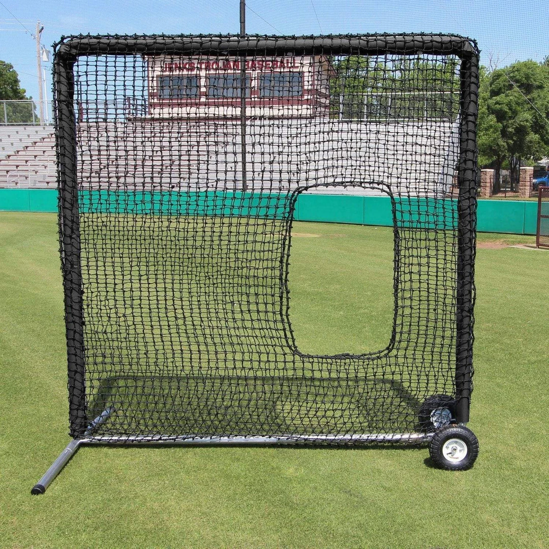 Cimarron Sports Softball Screens Cimarron 7' X 7' #84 Softball Pitching Screen W/ Wheels & Padding CMH-7x784PSBNFWP
