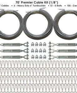 Cimarron Sports 70' Indoor Premier Batting Cage Cable Kits