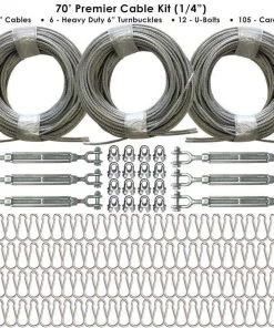 Cimarron Sports 70' Indoor Premier Batting Cage Cable Kits