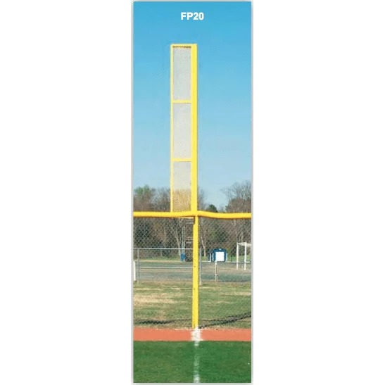 Fisher Athletic 21' H Varsity Foul Poles W/ Ground Sleeves FP20GS (Pair)