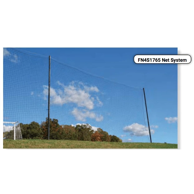 Fisher Athletic 4'' SQ Sports Field Netting With 21' 3" Pipe Field Safety Netting