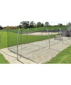 Batting Cages Fisher Athletic 55’L X 12’H Varsity Batting Cage Frame W/ Net BT5512H