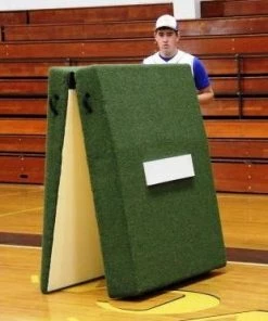 Trigon Sports PORTABLE PITCHING MOUNDS Fold ‘N Roll High School/Collegiate Practice Pitching Mound Green Turf 417002FOLD