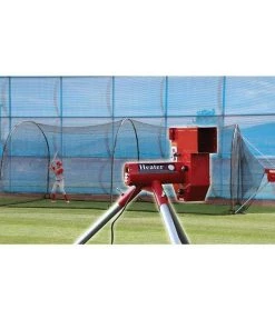 Heater Sports Pitching Machines W/ Batting Cage Heater Baseball Pitching Machine W/ Xtender 24' Batting Cage HTRBB699NBF