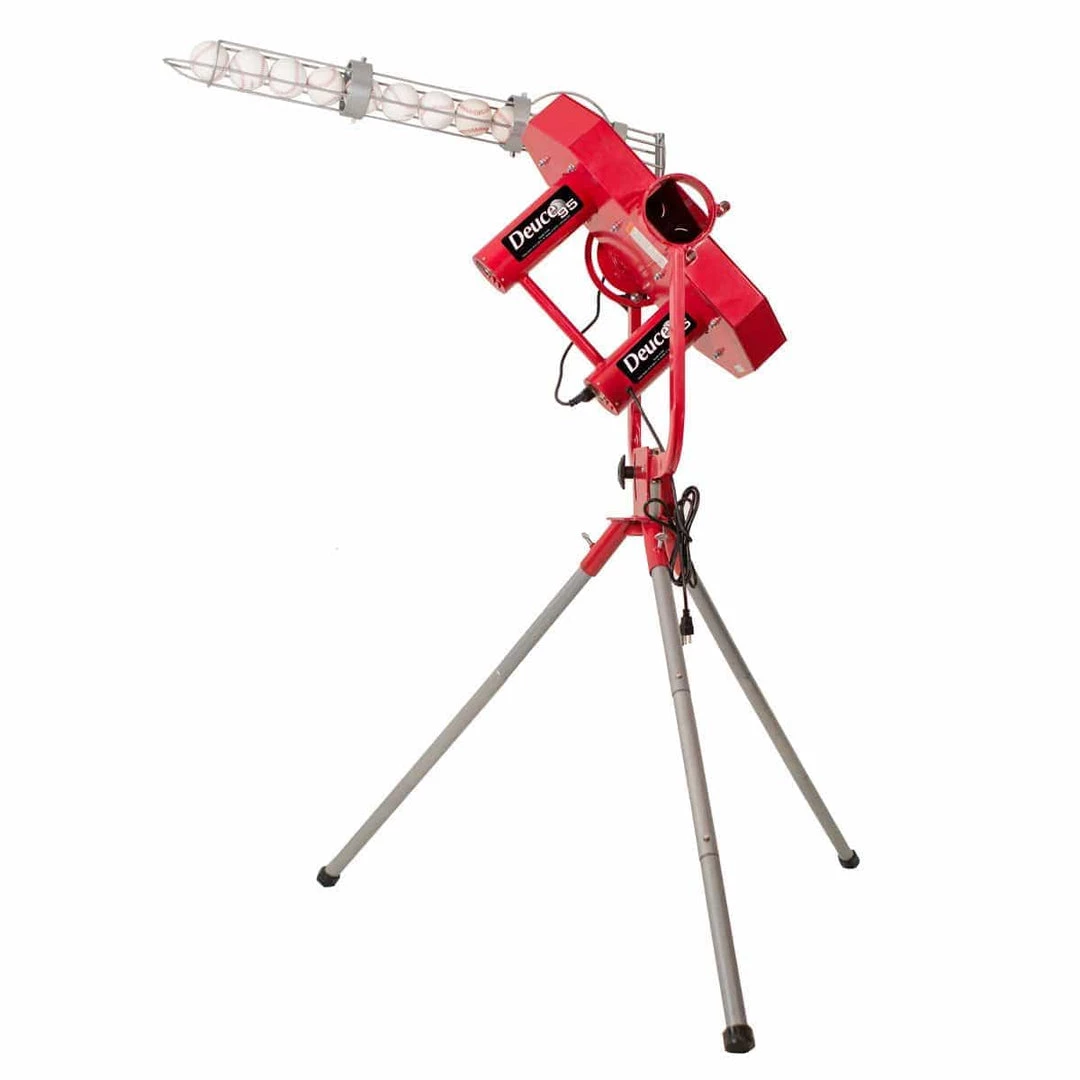 Heater Sports Heater Deuce 95 MPH 2 Wheel Curveball Pitching Machine W/ Auto Feeder DC899 Baseball Pitching Machines