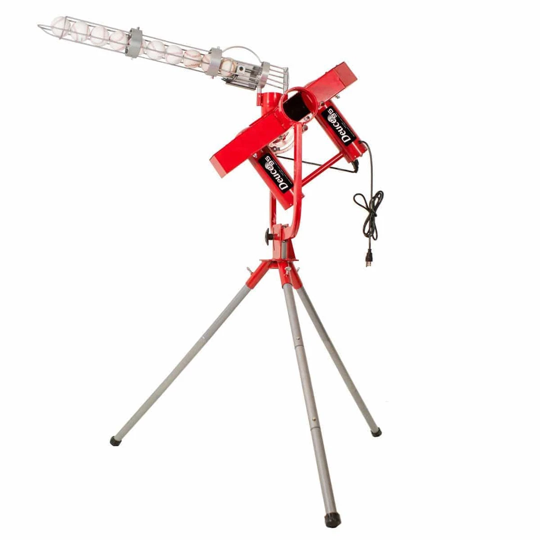 Heater Sports Heater Deuce 95 MPH 2 Wheel Curveball Pitching Machine W/ Auto Feeder DC899 Baseball Pitching Machines