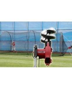 Heater Sports Heater Jr. Baseball Pitching Machine W/ Xtender 24' Batting Cage BSC599 Pitching Machines W/ Batting Cage