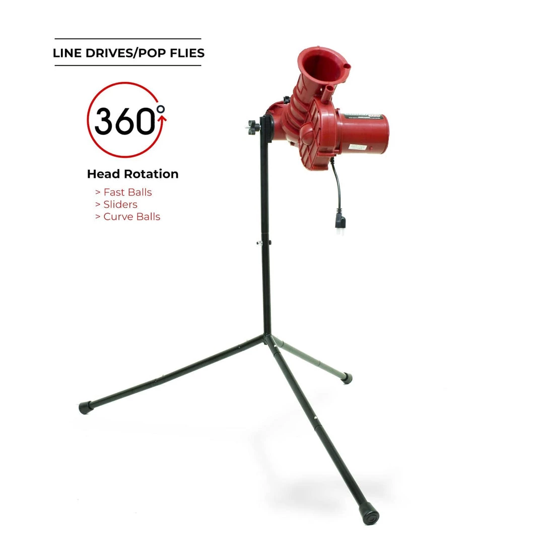 Heater Sports Heater Power Alley Lite 360 Baseball Machine W/ HomeRun 12' Batting Cage SP199