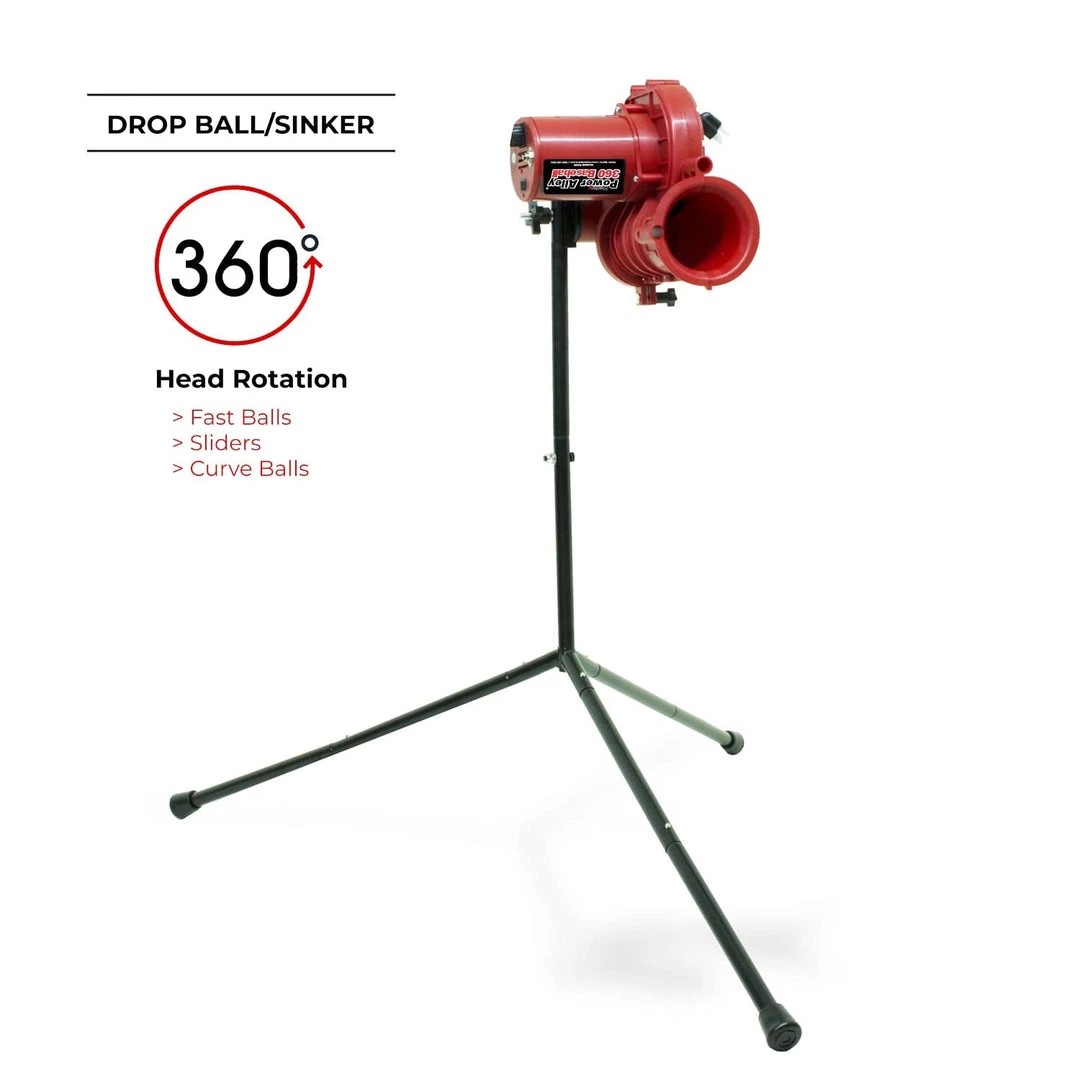 Heater Sports Heater Power Alley Lite 360 Baseball Machine W/ HomeRun 12' Batting Cage SP199