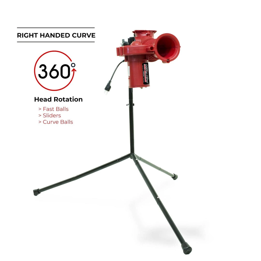 Heater Sports Heater Power Alley Lite 360 Baseball Machine W/ HomeRun 12' Batting Cage SP199