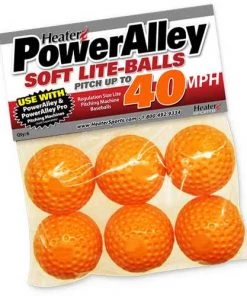 Heater Sports Heater PowerAlley 40 MPH Orange Soft Lite Pitching Machine Baseballs Pitching Machine Balls