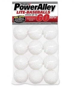 Heater Sports Pitching Machine Balls Heater PowerAlley 60 MPH White Lite Pitching Machine Baseballs
