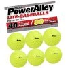 Heater Sports Pitching Machine Balls Heater PowerAlley 80 MPH Green Lite Pitching Machine Baseballs