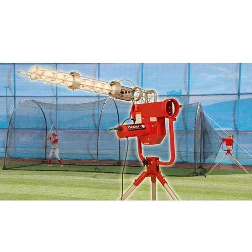Heater Sports Heater Pro Curveball Baseball Pitching Machine W/ Xtender 24' Batting Cage HTRPRO799 Pitching Machines W/ Batting Cage