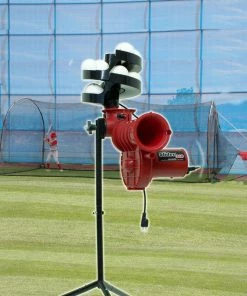 Heater Sports Heater Slider Lite 360 Baseball Machine W/ Xtender 24' Batting Cage SLBC24 Pitching Machines W/ Batting Cage