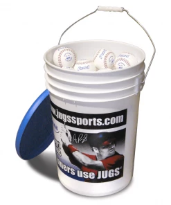 JUGS Sports JUGS Bucket Of Pearl Pitching Machine Baseballs (4 Dozen) B5210 Pitching Machine Balls