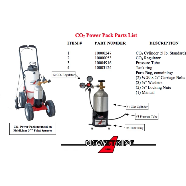 Field Line Striping Machines Newstripe CO2 Power Pack For FieldLiner3 10004869