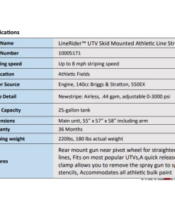 Field Line Striping Machines Newstripe LineRider UTV Skid Mounted Athletic Line Striper 10005171