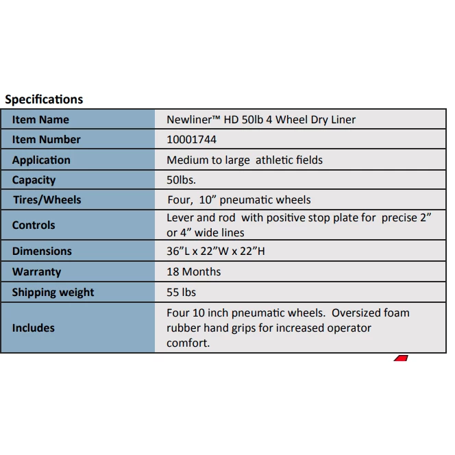 Newstripe NewLiner 50lb. 4-Wheel Heavy-Duty Dry Line Marker 10001744 Field Line Striping Machines