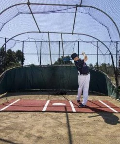 ProMounds 12' X 6' Pro Lined Artificial Turf Baseball Batting Mat