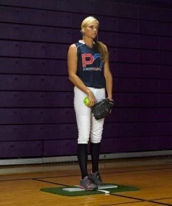 Fastpitch Softball Mats ProMounds Jennie Finch Fastpitch Softball Pitching Mini-Mat Powerline MP3009